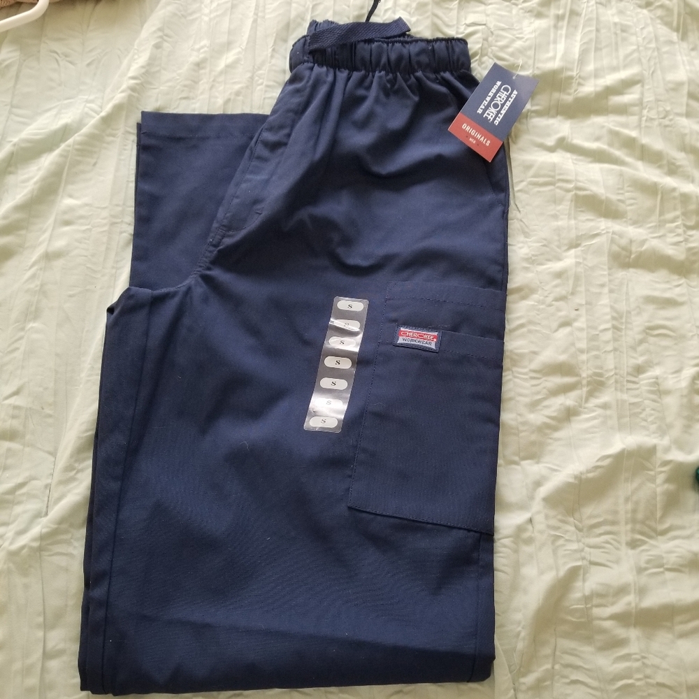 Scrubs: Women's M or Men's S Cherokee Navy Blue Scrubs Pants